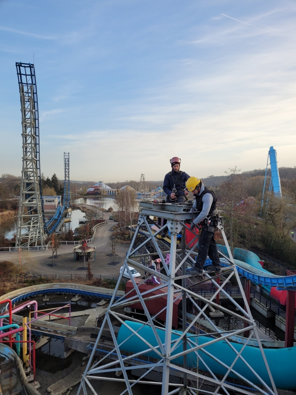 Chantier en hauteur Walibi